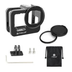 غطاء حماية سميك من الألمنيوم CNC PULUZ لكاميرا GoPro HERO13 Black /12 Black /11 Black /10 Black /9 Black مع إطار تأمين وعدسة UV 52 مم، للنسخة السميكة من GoPro HERO9 Black