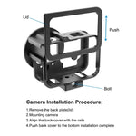 غطاء حماية رقيق من الألمنيوم CNC PULUZ لكاميرا GoPro HERO13 Black /12 Black /11 Black /10 Black /9 Black مع إطار تأمين وعدسة UV 52 مم، للنسخة الرقيقة من GoPro HERO9 Black