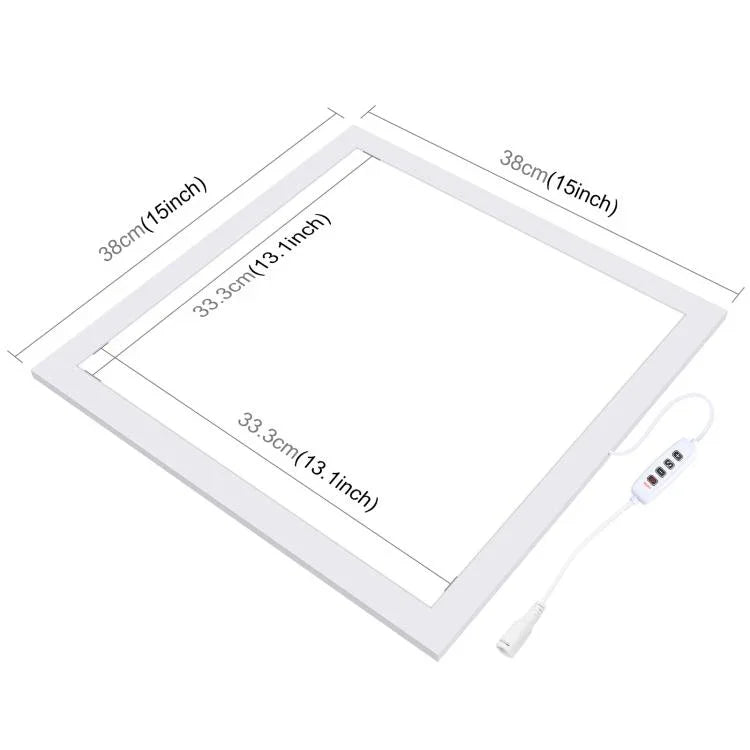لوح إضاءة LED أكريليك بدون تعتيم وظلال من PULUZ بقوة 1000 لومن مع مفتاح تشغيل لحقيبة تصوير 40 سم، ضوء (الولايات المتحدة)، ضوء (المملكة المتحدة)، ضوء (الاتحاد الأوروبي)