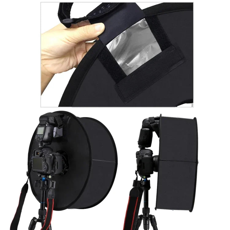 بولوز 45 سم صندوق إضاءة ناعم دائري للماكرو والبورتريه مع فلاش SpeedLite قابل للطي، 45 سم دائري