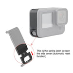 غطاء واجهة بطارية معدني جانبي PULUZ لكاميرا GoPro HERO13 Black /12 Black /11 Black /10 Black /9 Black، غطاء جانبي معدني بلاستيكي