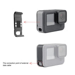 غطاء واجهة بطارية معدني جانبي PULUZ لكاميرا GoPro HERO13 Black /12 Black /11 Black /10 Black /9 Black، غطاء جانبي معدني بلاستيكي