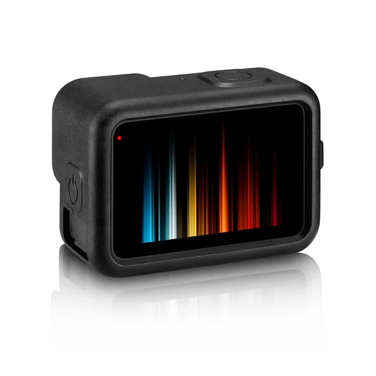 غطاء حماية سيليكون PULUZ لكاميرا GoPro HERO12 Black /11 Black /10 Black /9 Black مع حزام معصم وغطاء عدسة، لكاميرا GoPro HERO9 Black