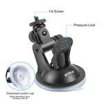 حامل شفط للسيارة من PULUZ مع برغي ومحول حامل ترايبود وحقيبة تخزين لكاميرات GoPro و Insta360 و DJI وغيرها من كاميرات الحركة، حامل شفط