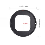 فلتر عدسة UV بحجم 52مم من PULUZ لكاميرات GoPro HERO12 Black /11 Black Mini /11 Black /10 Black /9 Black، مع حلقة محول، فلتر UV
