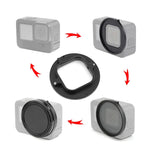 فلتر عدسة UV بحجم 52مم من PULUZ لكاميرات GoPro HERO12 Black /11 Black Mini /11 Black /10 Black /9 Black، مع حلقة محول، فلتر UV