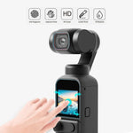 واقي عدسة زجاجي مقسى 9H 2.5D عالي الوضوح + فيلم شاشة لكاميرا DJI OSMO Pocket 2 من PULUZ، لكاميرا DJI OSMO Pocket 2