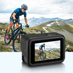 غطاء حماية سيليكون لكاميرا GoPro HERO12 Black /11 Black /10 Black /9 Black من PULUZ + غطاء واجهة جانبي من POM مع حزام معصم وغطاء عدسة، غطاء سيليكون لكاميرا GoPro HERO12 Black + غطاء جانبي