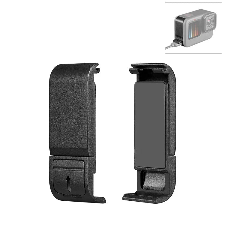 غطاء واجهة بطارية بلاستيكي POM من PULUZ لكاميرا GoPro HERO13 Black /12 Black /11 Black /10 Black /9 Black، غطاء جانبي بلاستيكي POM
