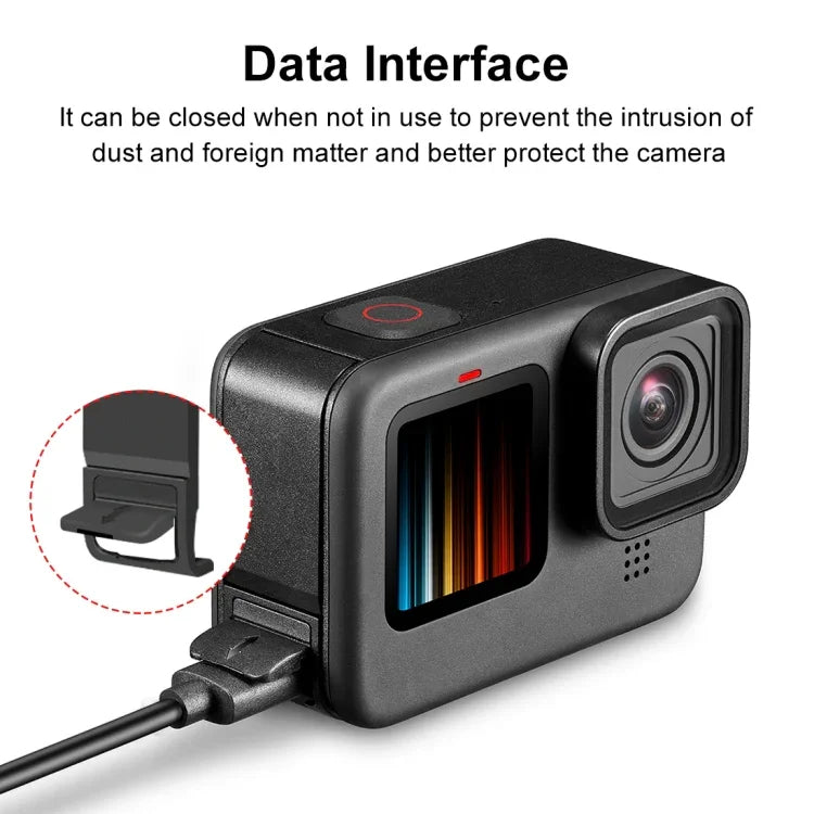 غطاء واجهة بطارية بلاستيكي POM من PULUZ لكاميرا GoPro HERO13 Black /12 Black /11 Black /10 Black /9 Black، غطاء جانبي بلاستيكي POM