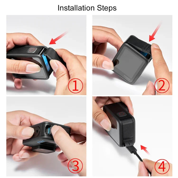 غطاء واجهة بطارية بلاستيكي POM من PULUZ لكاميرا GoPro HERO13 Black /12 Black /11 Black /10 Black /9 Black، غطاء جانبي بلاستيكي POM