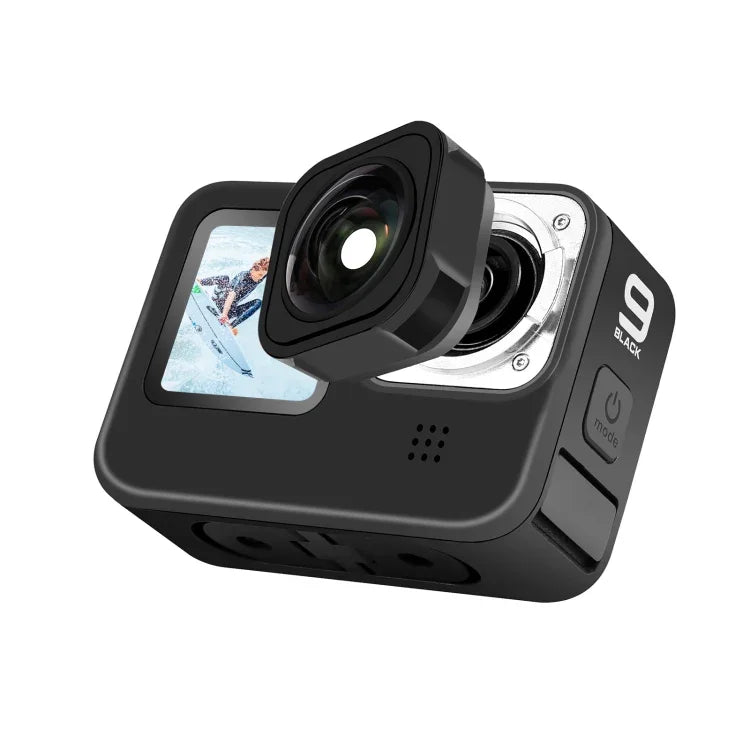 PULUZ عدسة ماكس مود زاوية واسعة لكاميرا GoPro Hero13 Black / Hero12 Black / Hero11 Black / HERO10 Black / HERO9 Black، لكاميرا GoPro Hero13 Black / Hero12 Black