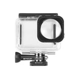 PULUZ غطاء حماية مقاوم للماء بعمق 40 متر مع مشبك وقاعدة تثبيت أساسية وبرغي لكاميرا GoPro HERO12 Black /11 Black /11 Black Mini /10 Black /9 Black مع عدسة مود ماكس، لكاميرا GoPro Hero11 Black / HERO10 Black