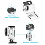 PULUZ غطاء حماية مقاوم للماء بعمق 40 متر مع مشبك وقاعدة تثبيت أساسية وبرغي لكاميرا GoPro HERO12 Black /11 Black /11 Black Mini /10 Black /9 Black مع عدسة مود ماكس، لكاميرا GoPro Hero11 Black / HERO10 Black