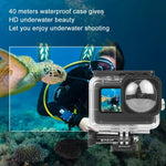 PULUZ غطاء حماية مقاوم للماء بعمق 40 متر مع مشبك وقاعدة تثبيت أساسية وبرغي لكاميرا GoPro HERO12 Black /11 Black /11 Black Mini /10 Black /9 Black مع عدسة مود ماكس، لكاميرا GoPro Hero11 Black / HERO10 Black