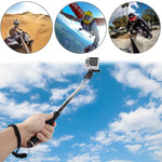PULUZ عصا سيلفي يدوية قابلة للتمديد لكاميرات GoPro وInsta360 وDJI وغيرها من كاميرات الحركة، الطول: 22.5-80 سم، الطول: 22.5-100 سم