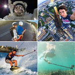 PULUZ عصا سيلفي يدوية قابلة للتمديد لكاميرات GoPro وInsta360 وDJI وغيرها من كاميرات الحركة، الطول: 22.5-80 سم، الطول: 22.5-100 سم