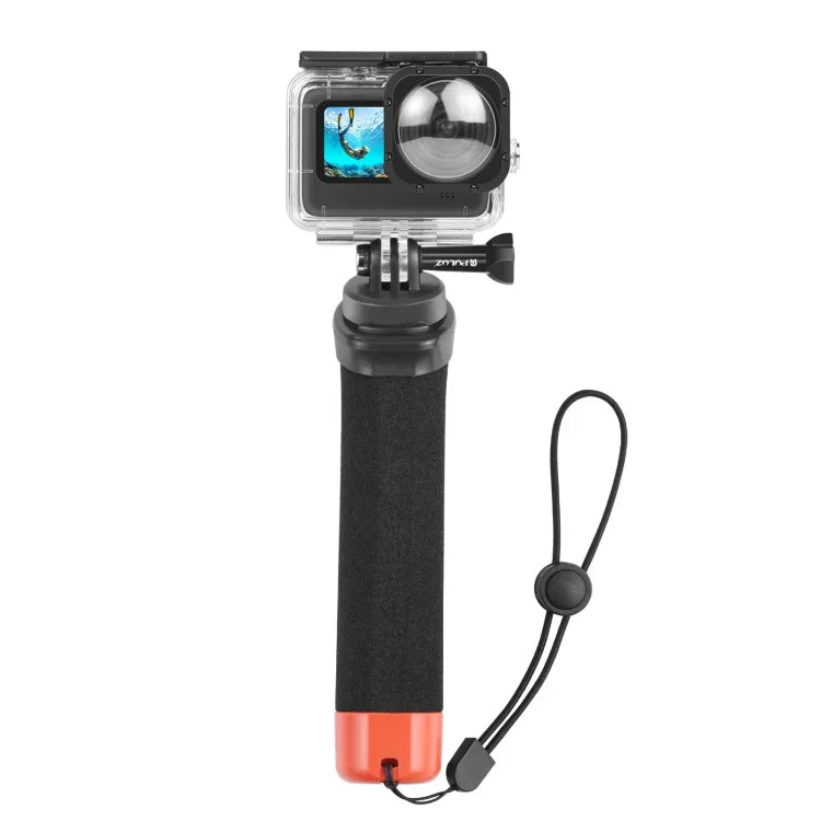 PULUZ مقابض رغوية عائمة مع حزام وقاعدة تحرير سريع لكاميرات GoPro وInsta360 وDJI وغيرها من كاميرات الحركة، مقابض رغوية عائمة