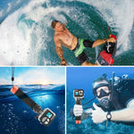 PULUZ مقابض رغوية عائمة مع حزام وقاعدة تحرير سريع لكاميرات GoPro وInsta360 وDJI وغيرها من كاميرات الحركة، مقابض رغوية عائمة