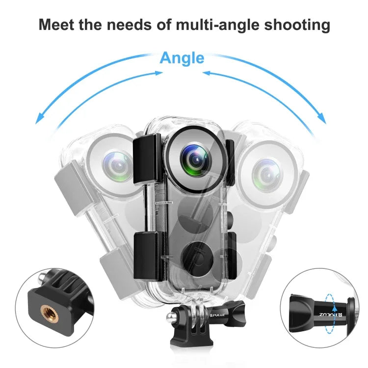 حافظة مقاومة للماء تحت الماء PULUZ 30 متر لكاميرا Insta360 ONE X2، حافظة تحت الماء لـ Insta360 ONE X2