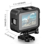 قفص تثبيت إطار PA قابل للشحن مع فتحة قاعدة حذاء بارد لكاميرات GoPro HERO13 Black /12 Black /11 Black /11 Black Mini /10 Black /9 Black، قفص تثبيت إطار PA قابل للشحن