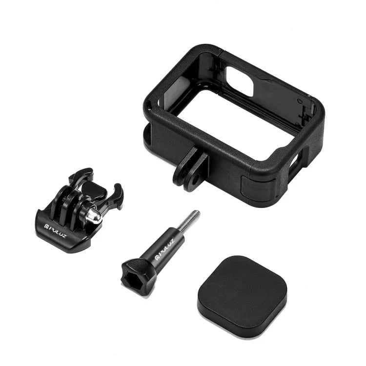 قفص تثبيت إطار PA قابل للشحن مع فتحة قاعدة حذاء بارد لكاميرات GoPro HERO13 Black /12 Black /11 Black /11 Black Mini /10 Black /9 Black، قفص تثبيت إطار PA قابل للشحن