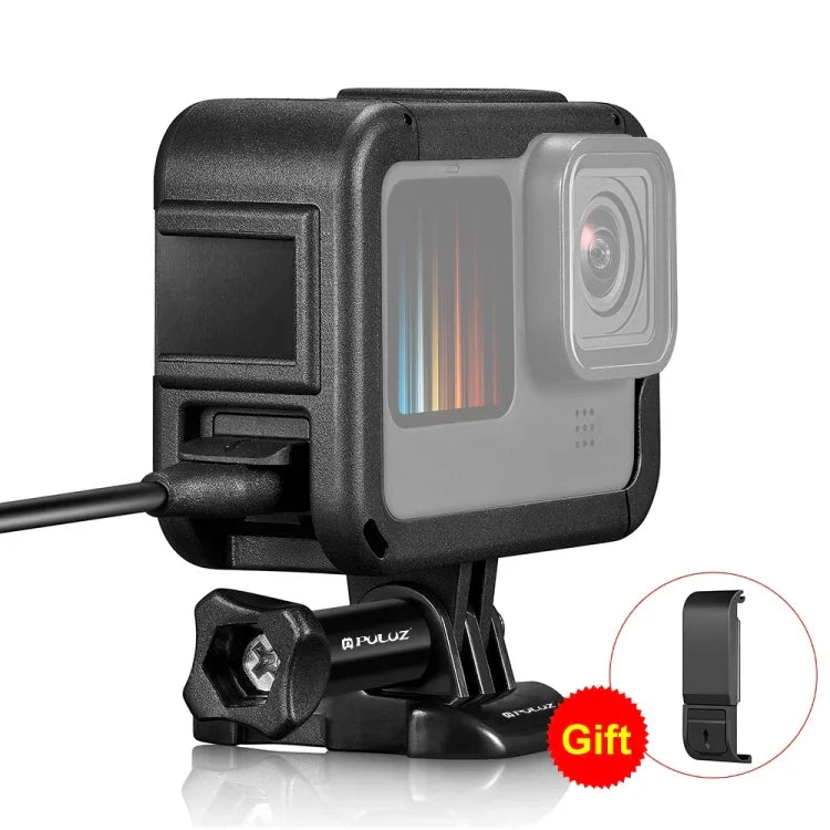 قفص توسيع إطار PA مع غطاء واجهة جانبي لكاميرات GoPro HERO12 Black /11 Black /10 Black /9 Black، قفص PA مع غطاء جانبي