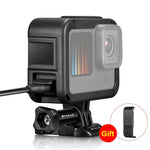 قفص توسيع إطار PA مع غطاء واجهة جانبي لكاميرات GoPro HERO12 Black /11 Black /10 Black /9 Black، قفص PA مع غطاء جانبي