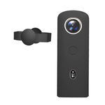 غطاء حماية سيليكون مع غطاء عدسة لكاميرا Ricoh Theta SC2 360 بانورامية من PULUZ، غطاء سيليكون لـ Ricoh Theta SC2 (أسود)