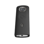 غطاء حماية سيليكون مع غطاء عدسة لكاميرا Ricoh Theta SC2 360 بانورامية من PULUZ، غطاء سيليكون لـ Ricoh Theta SC2 (أسود)