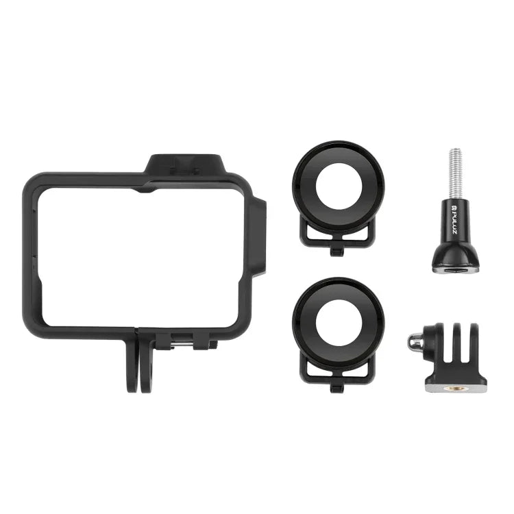 غطاء إطار بلاستيكي من PULUZ مع واقي عدسة لإصدار Insta360 One RS 360، لغطاء إطار Insta360 One RS 360 مع واقي عدسة