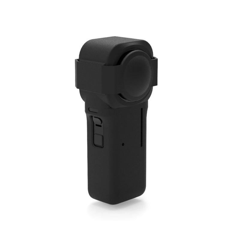 غطاء حماية سيليكون من PULUZ مع غطاء عدسة لإصدار Insta360 One RS 1 بوصة 360، غطاء سيليكون (أسود)، غطاء سيليكون (أحمر)