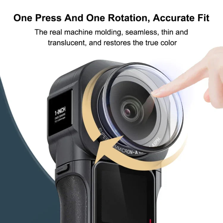 غطاء حماية عدسة من PULUZ من مادة PC لإصدار Insta360 ONE RS 1 بوصة 360، واقي عدسة