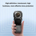 غطاء حماية عدسة من PULUZ من مادة PC لإصدار Insta360 ONE RS 1 بوصة 360، واقي عدسة