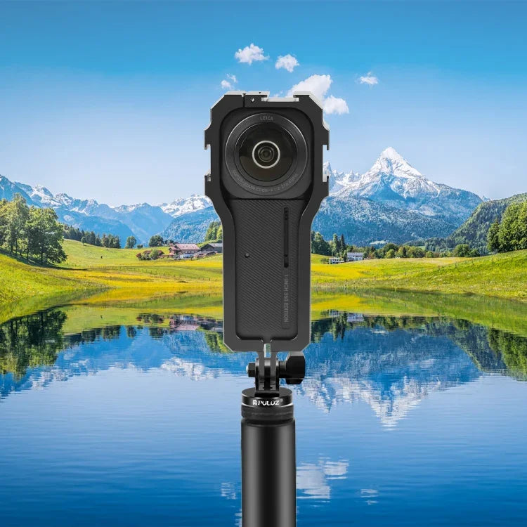هيكل حماية قفص من PULUZ مع حذاء بارد لإصدار Insta360 ONE RS 1 بوصة 360، قفص حماية