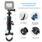 حامل تثبيت مقبض دراجة نارية من PULUZ مع قاعدة U-Bolt لكاميرات GoPro وغيرها، حامل مقبض دراجة نارية