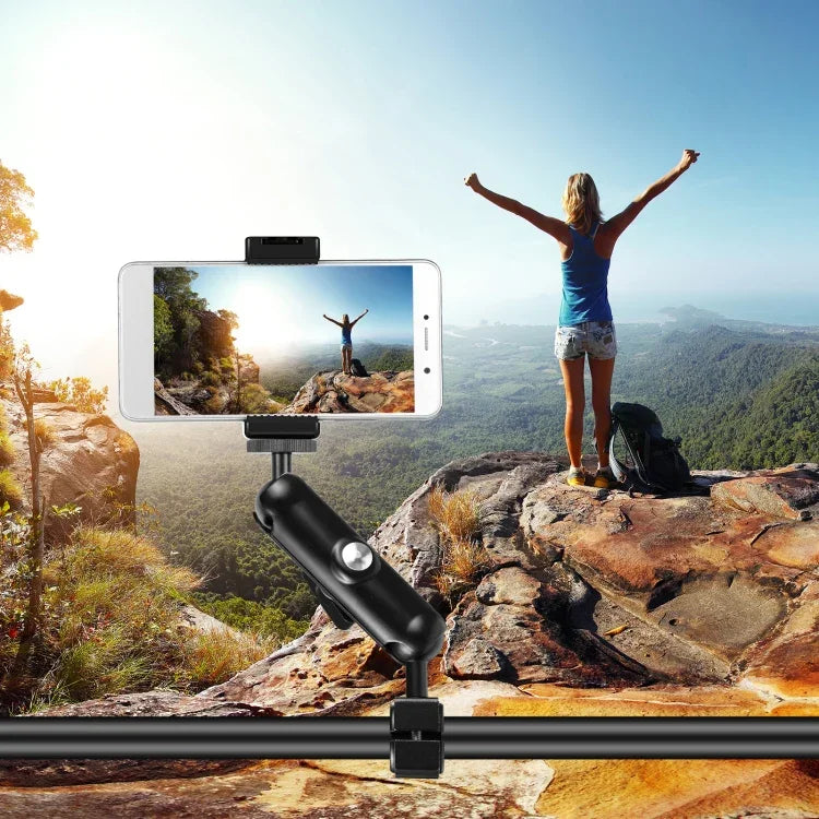 حامل مرآة الرؤية الخلفية للدراجة النارية PULUZ لتثبيت كاميرات GoPro وغيرها من كاميرات الحركة، حامل مرآة الرؤية الخلفية