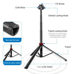 PULUZ 2m 8-section Aluminum Alloy Broadcast Fill Light Bracket Telescopic Tripod