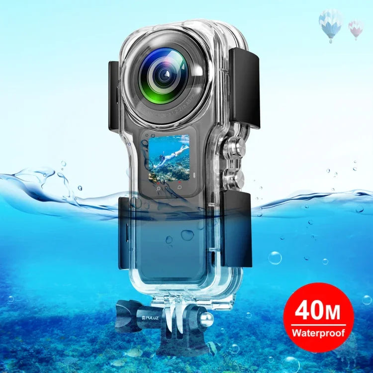 غطاء واقي مقاوم للماء تحت الماء حتى 40 متر لإصدار Insta360 One RS 1-Inch 360 من PULUZ