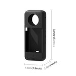 غطاء حماية سيليكون مع غطاء عدسة لجهاز Insta360 X3 من PULUZ، غطاء سيليكون (أسود)