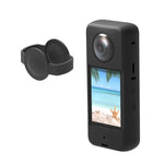 غطاء حماية سيليكون مع غطاء عدسة لجهاز Insta360 X3 من PULUZ، غطاء سيليكون (أسود)