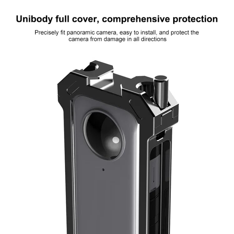 إطار حماية معدني من PULUZ لجهاز Insta360 X3 مع قاعدة حذاء بارد قابلة للتوسيع ومحول حامل ثلاثي القوائم، قفص معدني مخزون في الولايات المتحدة، لجهاز Insta360 X3