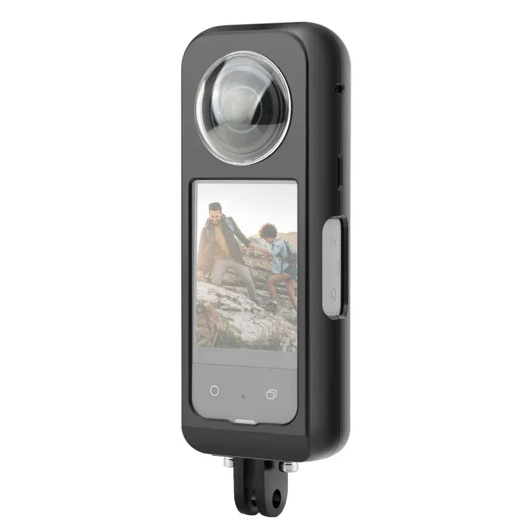 إطار حماية معدني من PULUZ لجهاز Insta360 X3 مع واقي عدسة، إطار معدني مع واقي عدسة