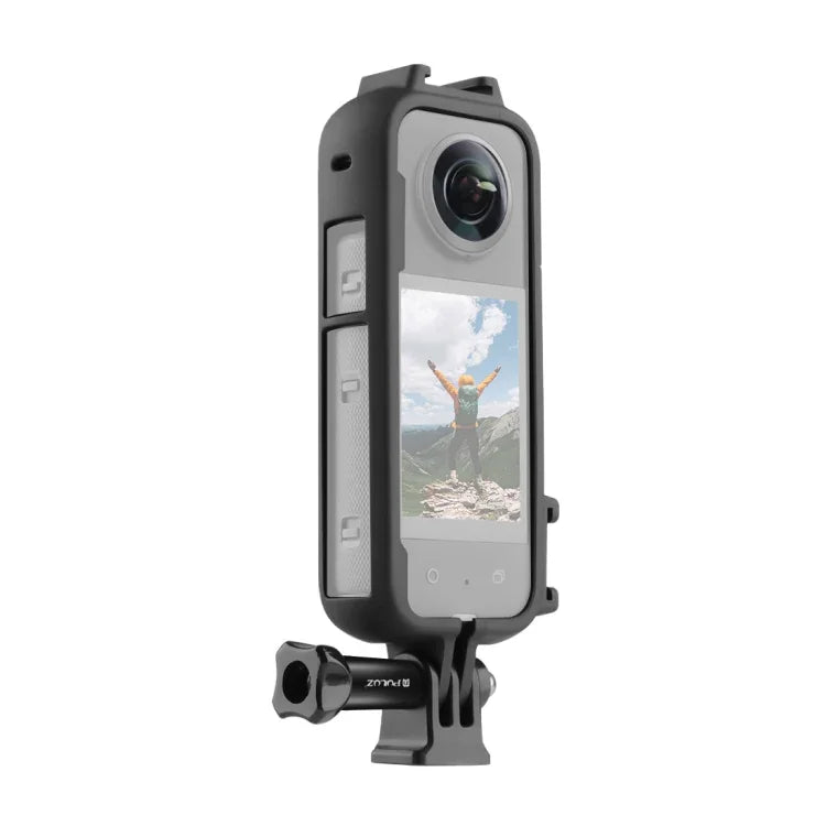 إطار حماية بلاستيكي PC مع قاعدة حذاء بارد ومحول برغي لجهاز Insta360 X3 من PULUZ، إطار PC