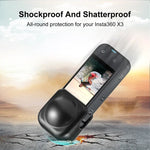 غطاء عدسة حماية سيليكون PULUZ لـ Insta360 X3، غطاء عدسة سيليكون