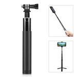عصا سيلفي معدنية بطول 73.5 سم مع قاعدة محول غير مرئية وبرغي لـ Insta360 One RS / X2 / X3 / DJI Osmo 360، عصا سيلفي بطول 70 سم