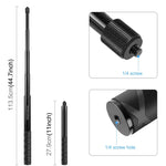 عصا سيلفي معدنية بطول 110 سم مع قاعدة محول غير مرئية وبرغي لـ Insta360 One RS / X2 / X3 / X4 / DJI Osmo 360، عصا سيلفي بطول 110 سم