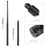 عصا سيلفي معدنية بطول 157 سم لـ Insta360 One RS / X2 / X3 / X4 / DJI Osmo 360، عصا سيلفي بطول 150 سم