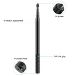عصا سيلفي معدنية بطول 157 سم لـ Insta360 One RS / X2 / X3 / X4 / DJI Osmo 360، عصا سيلفي بطول 150 سم