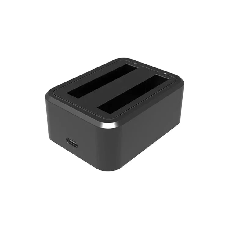 شاحن بطاريتين USB مزدوج من PULUZ مع ضوء مؤشر لـ Insta360 X3، شاحن بطارية